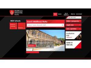 Middlesex University Malta's Website Screenshot