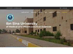 جامعة ابن سينا للعلوم الطبية والصيدلانية's Website Screenshot