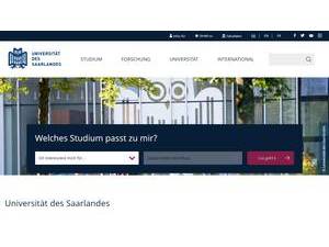 Universität des Saarlandes's Website Screenshot