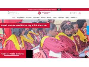 Amref International University's Website Screenshot