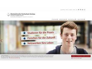 Westsächsische Hochschule Zwickau's Website Screenshot