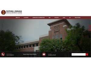 جامعہ طبی فاطمہ جناح's Website Screenshot