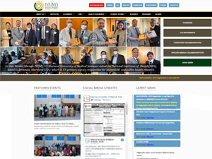 National University of Medical Sciences's Website Screenshot