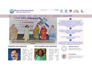 Women University Swabi's Website Screenshot