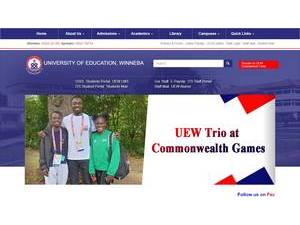 University of Education, Winneba's Website Screenshot
