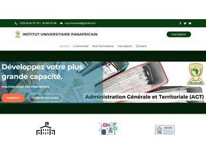 Institut Universitaire Panafricain's Website Screenshot