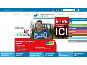 Université Internationale de Casablanca's Website Screenshot
