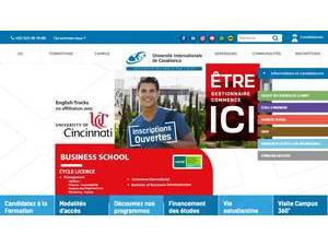 International University of Casablanca's Website Screenshot