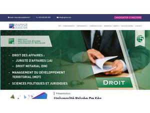 Université Privée de Fès's Website Screenshot