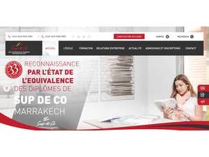 École Superieure de Commerce de Marrakech's Website Screenshot