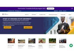 Gwanda State University's Website Screenshot