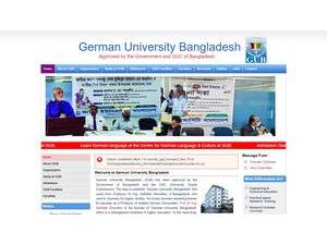 German University Bangladesh's Website Screenshot