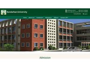 Bandarban University's Website Screenshot