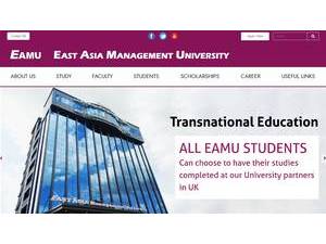 East Asia Management University's Website Screenshot