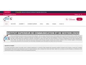 Institut Superieur de Communication et de Gestion's Website Screenshot