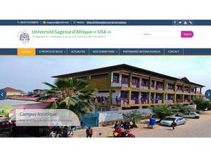 Université Sagesse d’Afrique's Website Screenshot