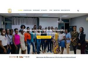 Bujumbura International University's Website Screenshot