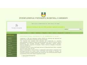 International University, Bamenda's Website Screenshot