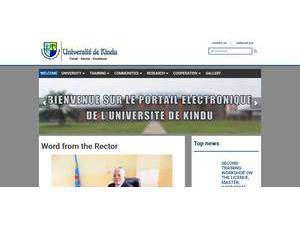 University of Kindu's Website Screenshot