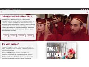 Visoka škola Arca's Website Screenshot