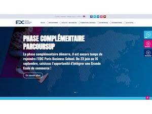 EDC Paris Business School's Website Screenshot