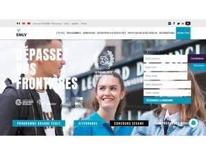 École de Management Léonard de Vinci's Website Screenshot