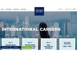 ESCE International Business School's Website Screenshot