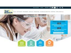 Paris Higher Institute of Biotechnology's Website Screenshot