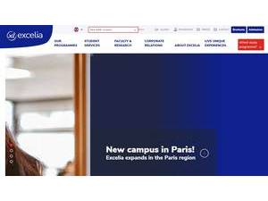 Excelia's Website Screenshot