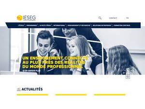 IÉSEG School of Management's Website Screenshot