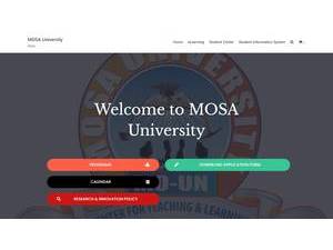 Mosa University's Website Screenshot