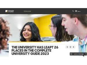 University of Suffolk's Website Screenshot