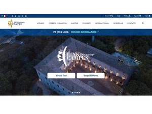 Link Campus University's Website Screenshot