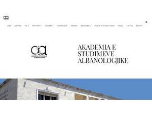 Akademia e Studimeve Albanologjike's Website Screenshot