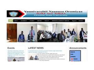 Oromia State University's Website Screenshot