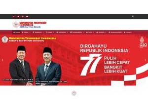 Indonesia Teknokrat University's Website Screenshot