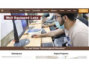 جامعة بينظير بوتو شهيد للتكنولوجيا وتنمية المهارات's Website Screenshot