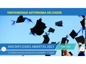 Universidad Autónoma de Luque's Website Screenshot