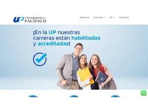 Universidad del Pacifico, Paraguay's Website Screenshot