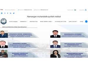 Namangan Engineering Construction Institute's Website Screenshot