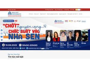 Hoa Sen University's Website Screenshot