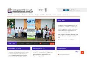 भारतीय सूचना प्रौद्योगिकी संस्थान, पुणे's Website Screenshot