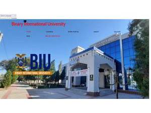 Binary International University in Urgench City's Website Screenshot