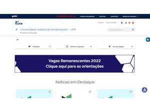 Federal University of Rondonópolis's Website Screenshot
