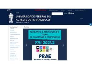 Universidade Federal do Agreste de Pernambuco's Website Screenshot