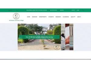 Al-Hussain University College's Website Screenshot