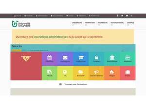 University of French Guiana's Website Screenshot
