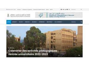 Université Abdelhamid Ibn Badis de Mostaganem's Website Screenshot