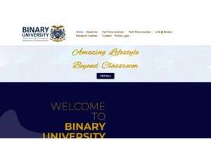 Binary University of Management and Entrepreneurship's Website Screenshot
