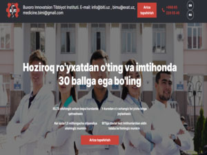 Buxoro innovatsion tibbiyot instituti's Website Screenshot